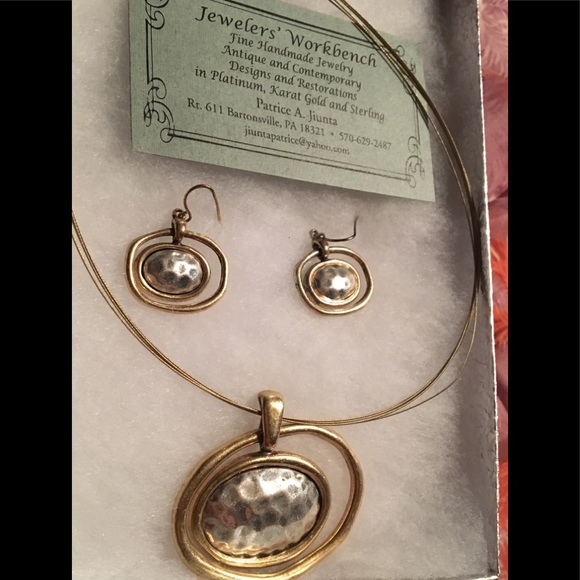 Jewelers Workbench Fine Handmade Jewelry Jewelry - Necklace & Earring Artisan Jewelry SET Gold & Sterling ~ Unique PERFECT GIFT 🎁